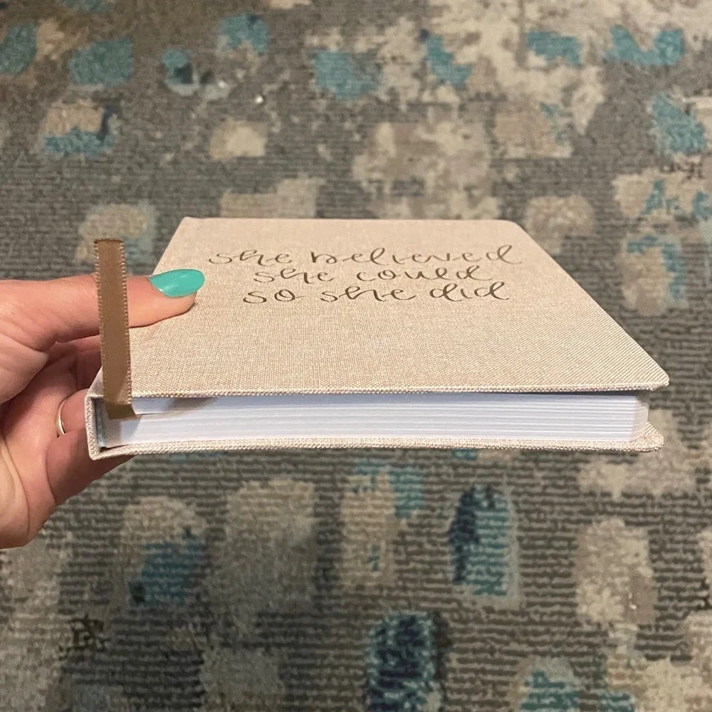 📔 'She Believed She Could So She Did' Fabric Journal 📔